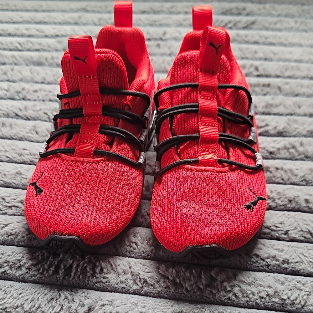 PUMA Kinderfit Unisex Kids Low Top Mesh Sneakers US 8C Red/Black 194346-33