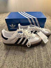 Adidas Samba OG J Shoes Youth Size 6.5 White Black Gum Soccer Sneakers IE3675