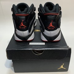 Jordan 6 Rings Black White Varsity Red Big Kids Size 5Y Youth EU 37.5 323419-067