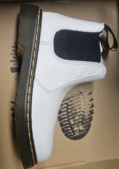 Dr. Martens 2976-J Smooth Leather Chelsea Boots White Child US Sz 11 Unisex NEW