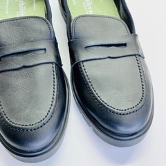 Childrenchic School Treated Leather Loafers Size 37 in Black Classic