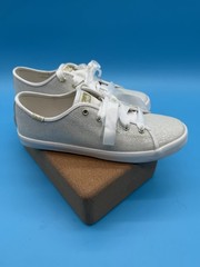 Keds Kickstart Celebrations KK166574 Sneakers Kids 4 White Casual Shoes Sparkle