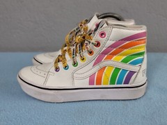 VANS X FLOUR SHOP SUPER COMFYCUSH SK8-HI RAINBOW Kids Size US2 UK1.5 EU32.5