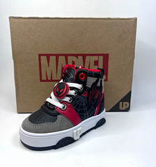 Marvel Spider-Man Unisex Kids High Top Sneakers Black/Red/Gray/White 5 Zipper