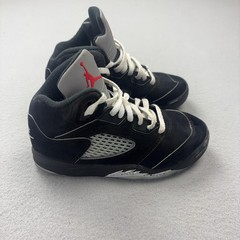Air Jordan 5 Retro Shoes Kids Size 12C Black Basketball Sneakers HF3978-001