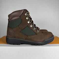 Timberland Brown Nubuck Green 6in Field Boots Youth Size 2