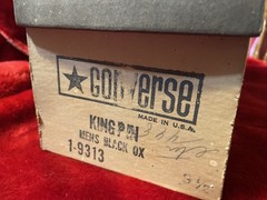 Vintage Converse Sneaker Box Only Kingpin Men’s Black Ox 9.5 BOX ONLY 1960s-70s