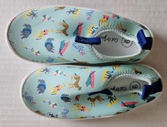 Cat & Jack Kids Water Shoes Size 9 Blue Safari Animal Print Slip-On Swim Beach