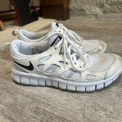 Nike Free Run 2 GS White Black Kid Size 4Y Running Athletic Shoes DD0163-100