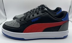 PUMA Caven 2.0 JR. Black/Red/Grey Lace Up Youth Boys Sneakers Shoes (393837-55)