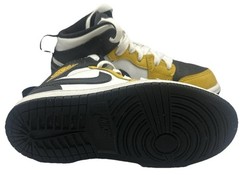Nike Air Jordan 1 Mid SE Black Yellow White Sneakers Youth/GS Athletic Shoes