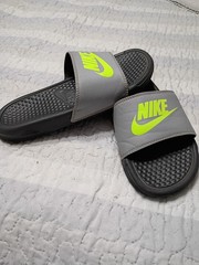 Nike Kids Sandals black gray yellow size 5y