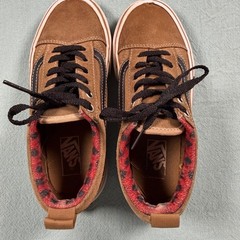 Vans Old Skool MTE Brown Suede Primaloft Leopard Print Kids Shoes Size 2.0
