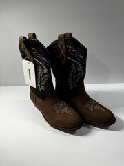 Kids Boots – Kids Rollda Western. Size 3Y. Black/Brown. Never Worn. Cowboy Boots