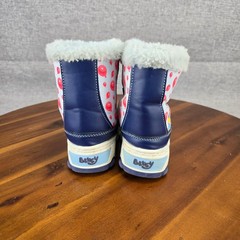 Bluey Bingo Kids Winter Snow Boots Blue Red Balloon Print Faux Fur Sz 7 36112035