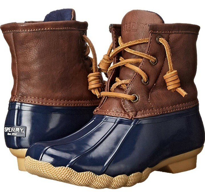 Sperry Big Kids Saltwater Duck Boots, Navy & Brown, Youth/Girls, Size 4