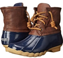 Sperry Big Kids Saltwater Duck Boots, Navy & Brown, Youth/Girls, Size 4