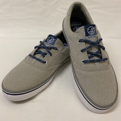 🔥 Big Kid Size 3 🔥 SPERRY Spinnaker Washable Sneaker Boat Shoe Grey Navy Blue