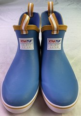 Xtratuf Kid’s Ankle Deck Boots-Light Blue/Whale Pattern-Size: 6