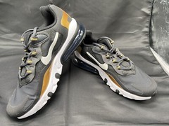 Nike Air Max 270 React (GS) Shoes Black Gold BQ0103-005 Size 6Y Women Sz 7.5 New