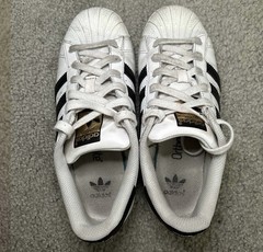 Adidas Superstar J ‘White Core Black’ Size 4.5M/6W Used Condition