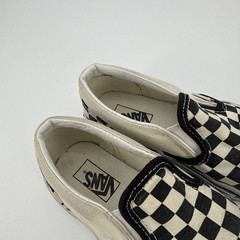 VANS Slip On Checkerboard Canvas Loafers Kids Size US 1.5 Black White