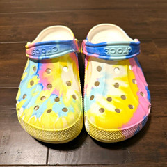 Crocs Classic Clog Tie-Dye Multicolor women’s -On Rubber Strap size 8