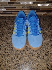 adidas VL Court 3.0 K Blue/Yellow Gum Unisex Kids Sneaker US 5.5 Lace Up Suede