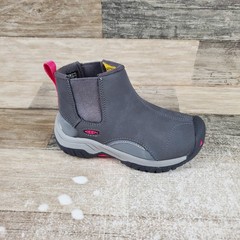 KEEN Kootenay III Slip On Booties Sz 9 Steel Gray Leather Round Toe
