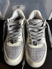 BAPE Light Grey/White Sneakers Size 5 Kids Used No Box