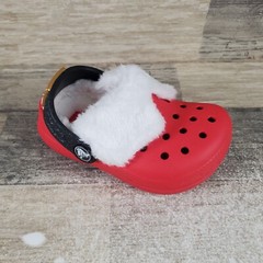 Crocs Slip On Santa Clogs Sz C6 6 Children Sandals Christmas Slip On Lined