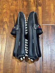 Atlanta Mocassin Black Moccasin Slip-On Penny Loafer Kids Shoes Size EU 32 US 1