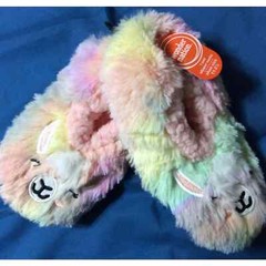 2pair slippers-Colorful Llama and Unicorn