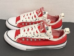 Converse CTAS Double Upper OX (Junior Size 5) Low Red/White/Blue Stars