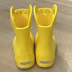 Crocs Kids Handle It Yellow Rain Boot Rubber Unisex Children Size 11