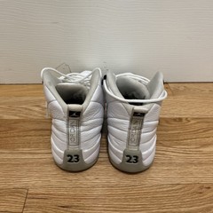 Air Jordan 12 Retro GS White Wolf Grey Black Youth 8Y Shoes Clean Pre-Owned