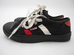 Oopsie Doopsie Black White Canvas USA Flag Unisex Kids Shoes Size 13C