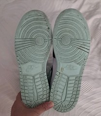 Jordan Air Jordan 1 Mid Blue White Mint Green Unisex 7Y Athletic Sneakers