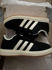 adidas Grand Court 00s K Black/White Unisex Kids Sneaker US 4 JH6178