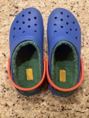 Crocs Classic Lined Clogs Shoes Big Kids Blue Blue/green/orange Size J4