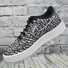 Nike Air Force 1 JDI „JUST DO IT” All Over Print Shoes Size 5.5Y w/Box & Sticker