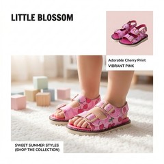 Unisex Kids‘ Sandals Buckle Adjustable Strap Logo Cherry Rainbow Summer