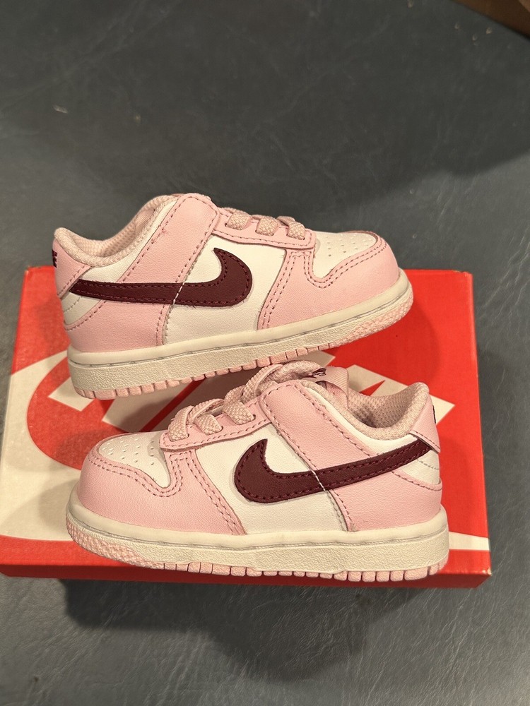 Size 4C – Nike Dunk Low TD Pink Foam Red White Valentine’s Day CW1589-601