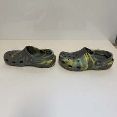 CROCS Gray, Blue and Yellow Size 5