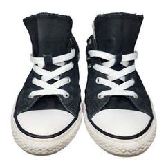 Converse All Star Shoes Juniors 4 Black Double Tongue Stars Shimmer Silver Gold