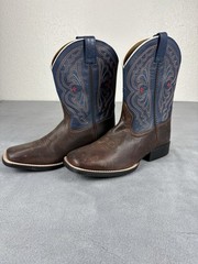 Ariat Quickdraw Kids Leather Boots Mismatched Sz Left 5 Right 4 Brown Cowboy