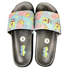 NWT! NICKELODEON RUGRATS SLIDES Graphic Pink White Beach Pool, Kids Youth Size 8