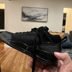 SIZE 5Y – JORDAN 4 SPIZIKE LOW – BLACK – FQ3959 001 – W/ BOX