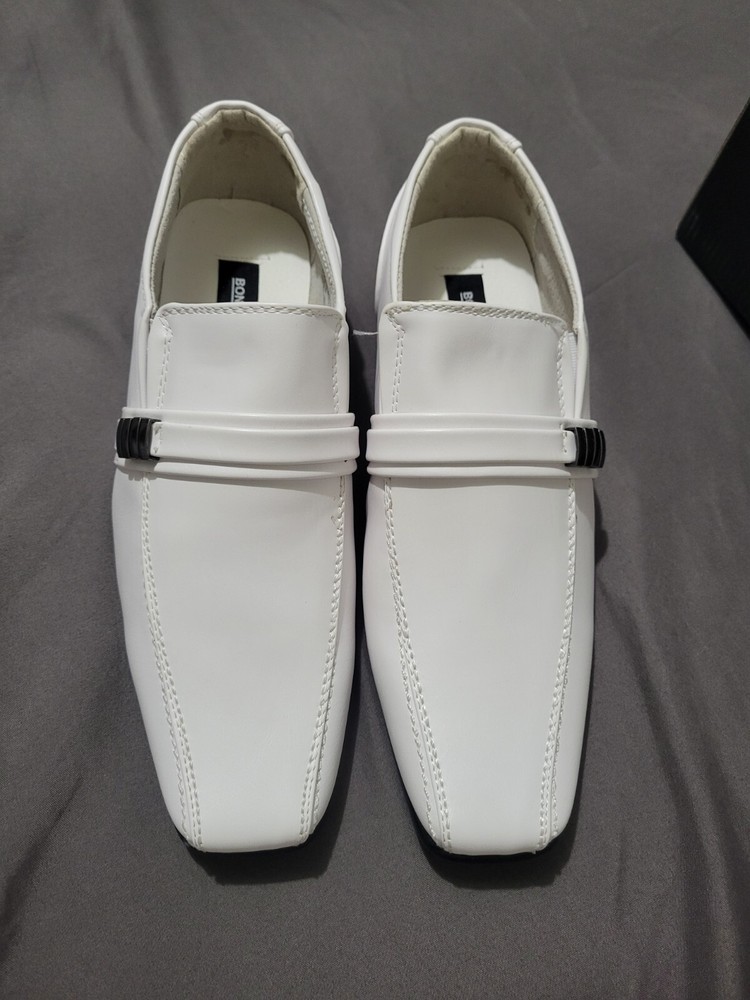 Bonafini Collection Youth Leather Dress Shoes Sz 6 White Wedding First Comunion