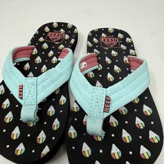 Reef Ahi Snow Cone Teal Strap Flip Flops Kids Size 11/12 Sandal